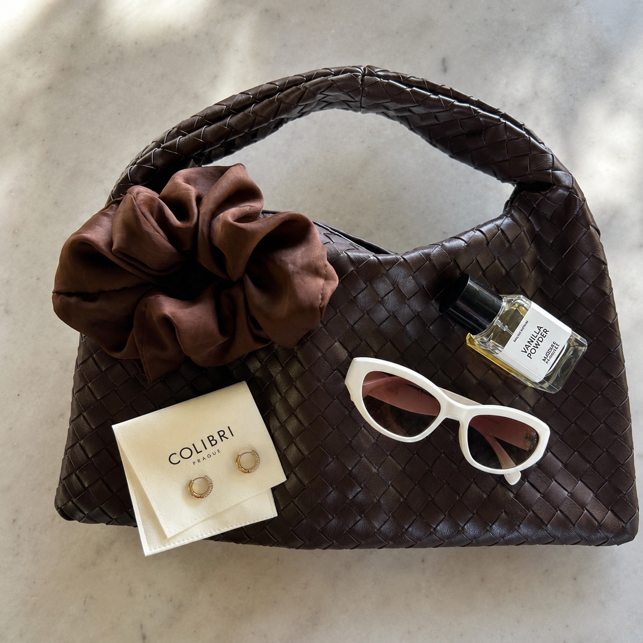 Chocolate Brown Woven Tote Bag | Women's Everyday Vegan Leather Handbag | Medium Everyday Carry Tote