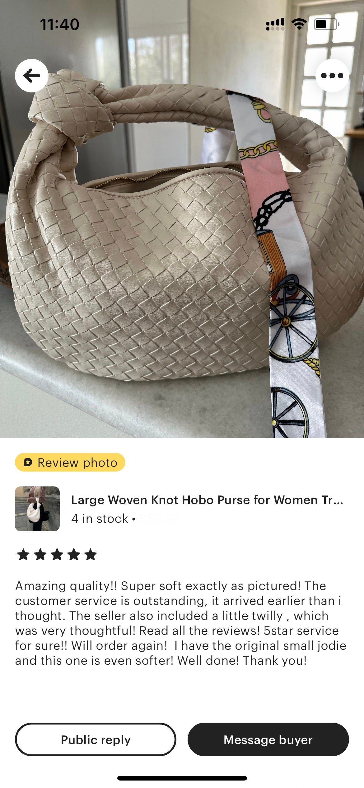 Cream Woven Shoulder Bag | Quiet Luxury Handbag | Elegant Vegan Leather Everyday Bag