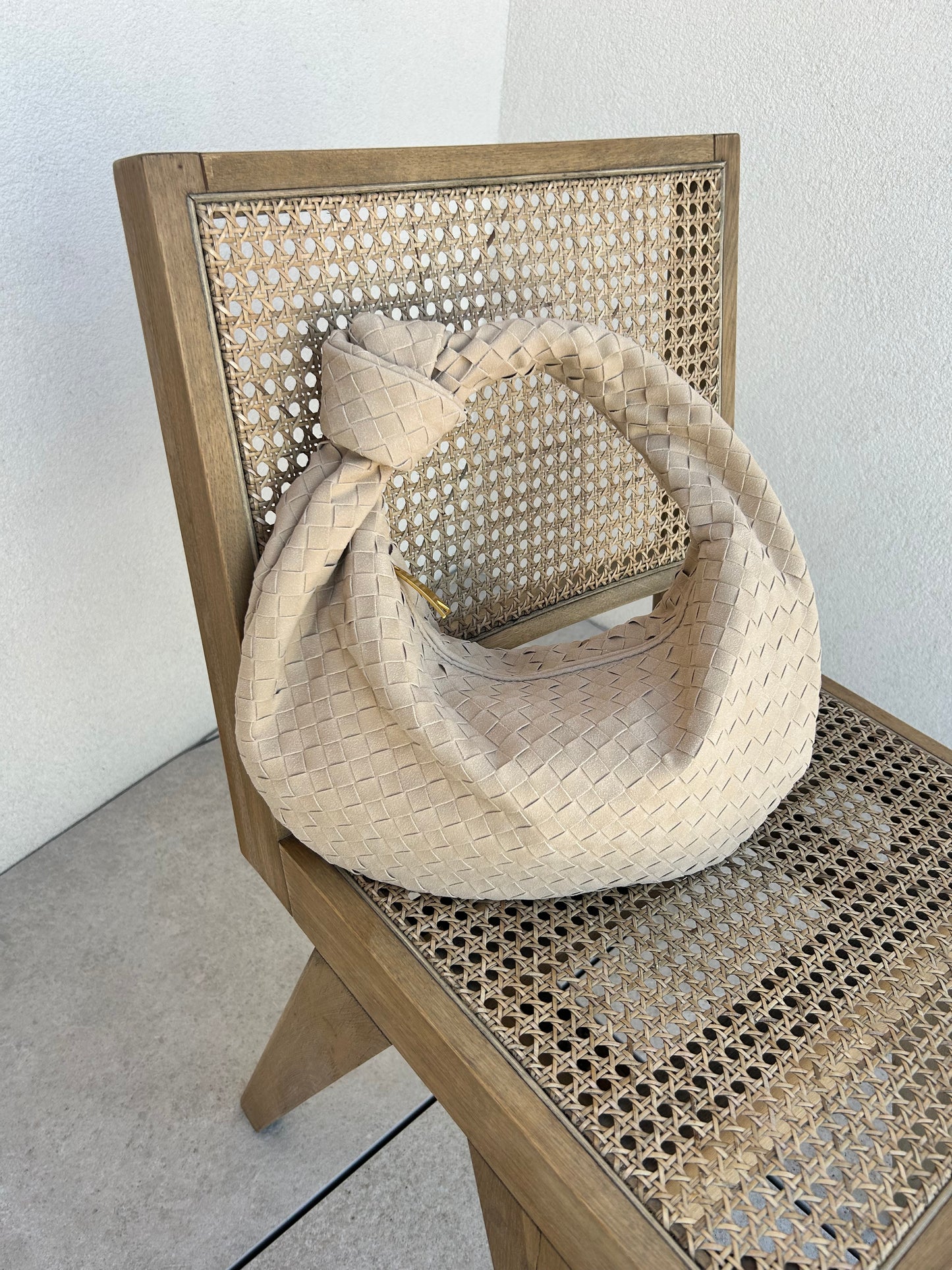 Trendy Women’s Vegan Suede Shoulder Bag with Chic Braid Detail