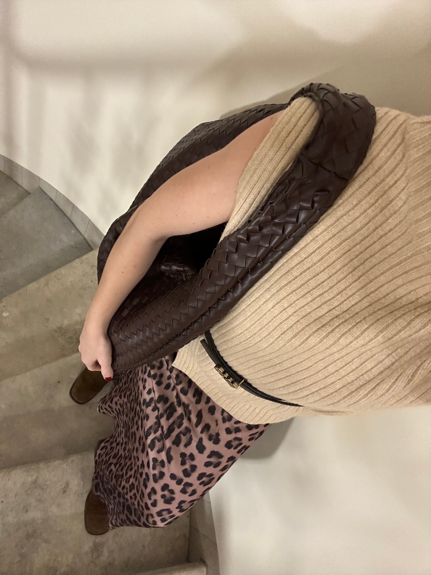 Spacious vegan leather tote ideal for busy moms and travel