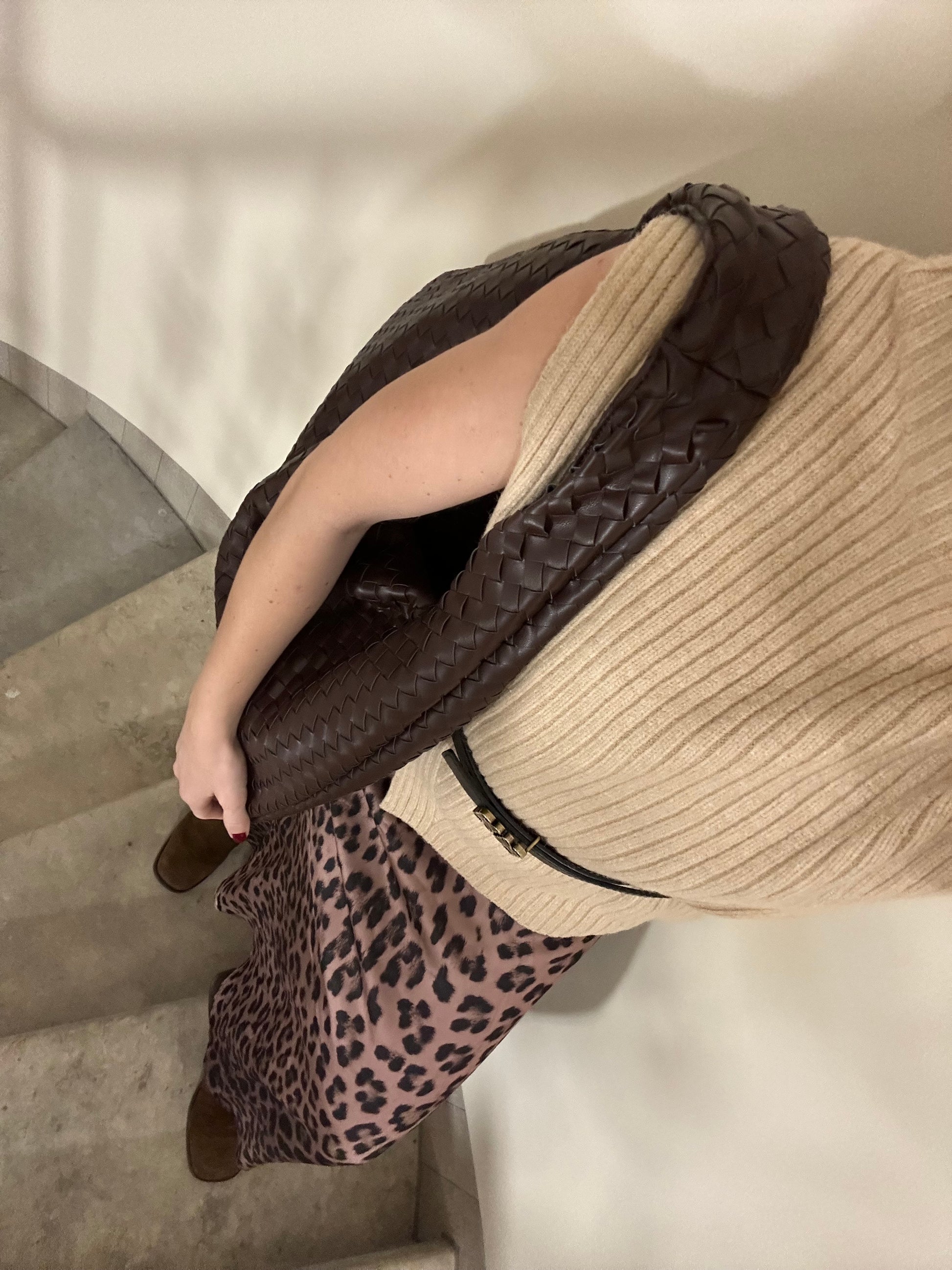 Spacious vegan leather tote ideal for busy moms and travel