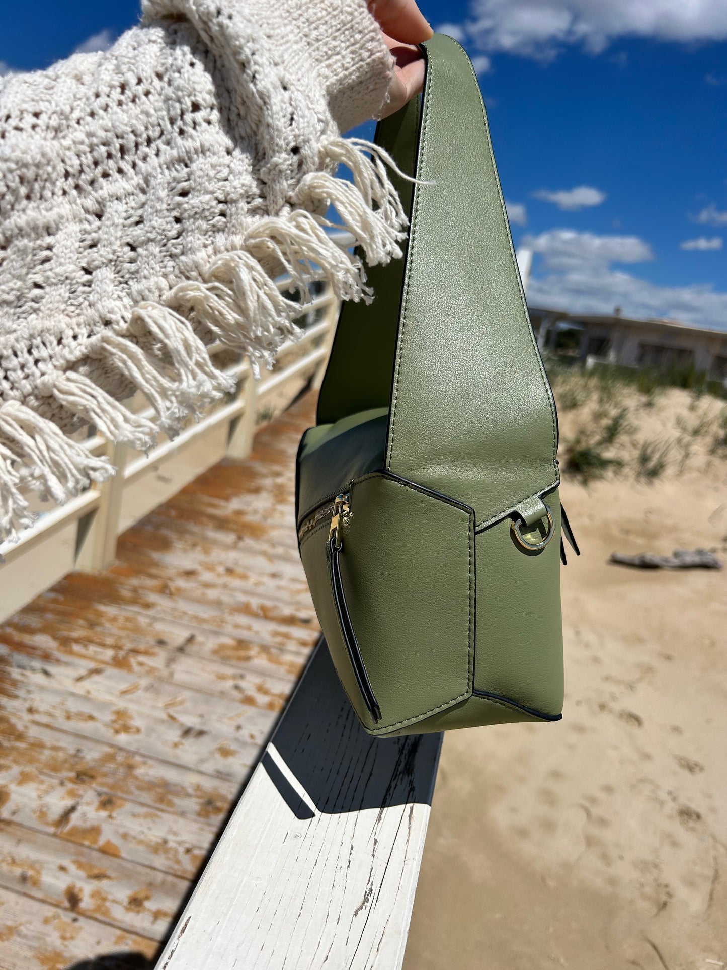 puzzle bag in green colour, real leather shoulder hobo bag Trendy Hobo Shoulder Bag for Women Stylish Summer Purse Real Leather Everyday Carry Luxury Handbag Best Seller Birthday Gift for Girlfriend designer dupe bag pattybofficial