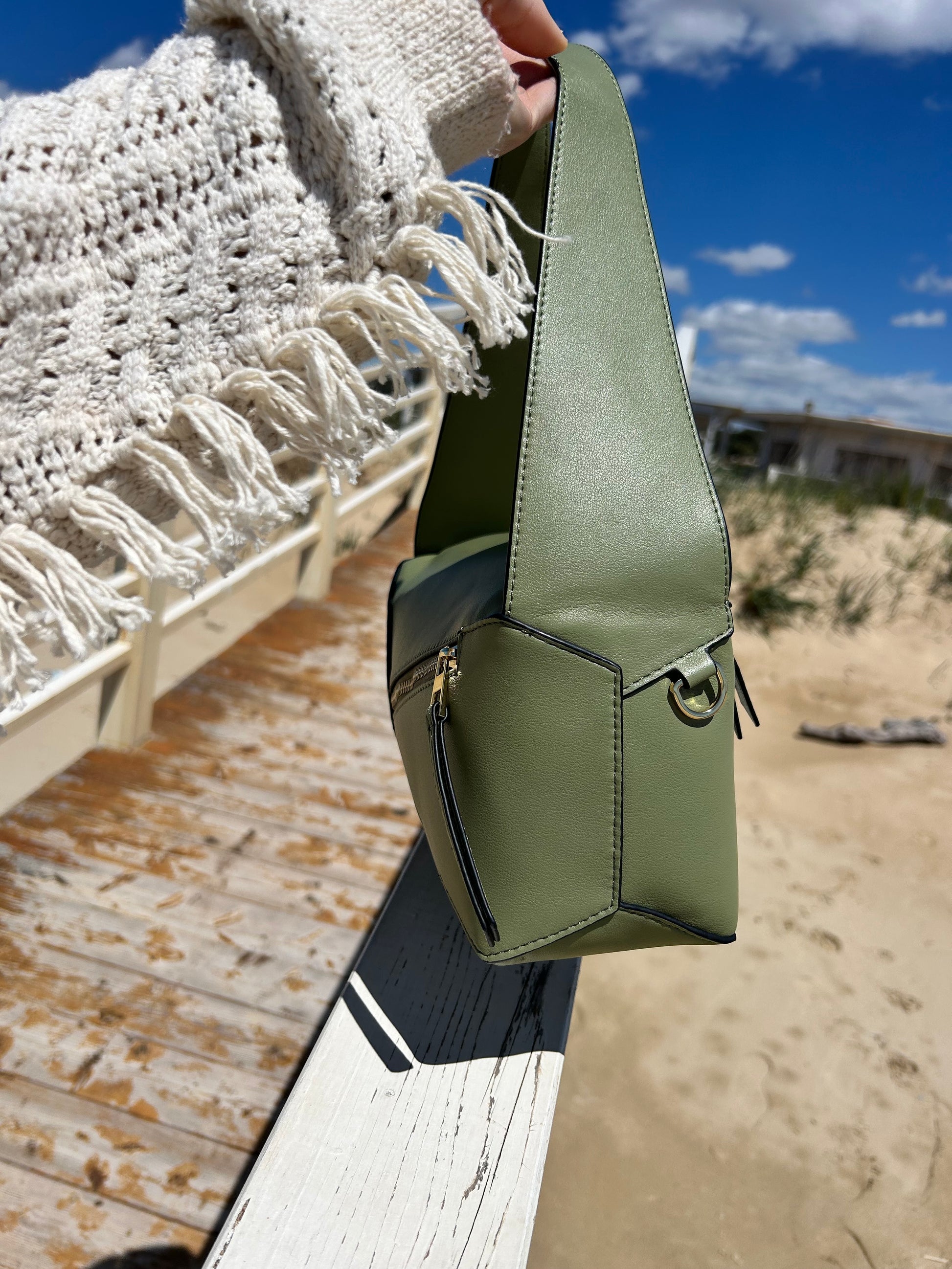 puzzle bag in green colour, real leather shoulder hobo bag Trendy Hobo Shoulder Bag for Women Stylish Summer Purse Real Leather Everyday Carry Luxury Handbag Best Seller Birthday Gift for Girlfriend designer dupe bag pattybofficial