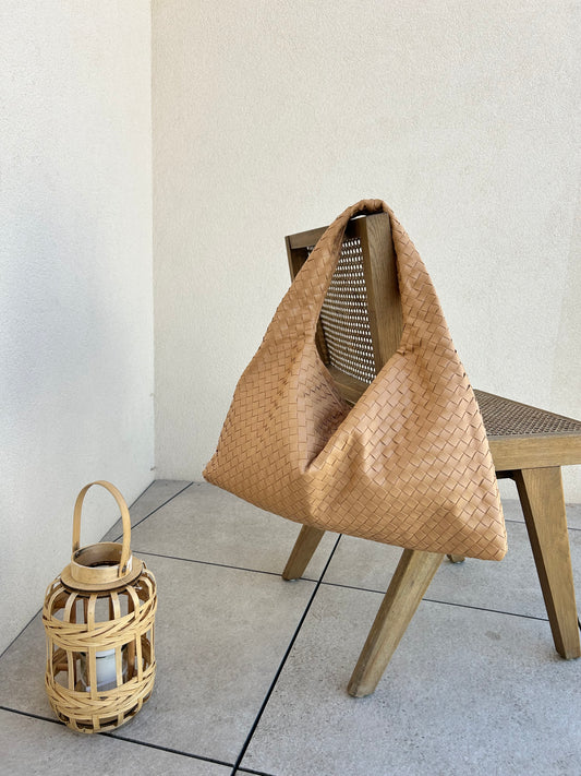 Unique Birthday Gift for Girlfriend Tan Woven Knot Purse, Ideal Bag for Summer luxury designer inspired handbag style Summer Essential Tan Woven Knot Purse Stylish Top Handle Bag for Women Gift for mothers day, designer bag dupe pattybofficial
