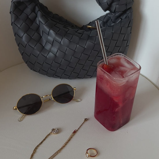 vacation bag woven knot vegan leather bag inspired by designer purse for Everyday 