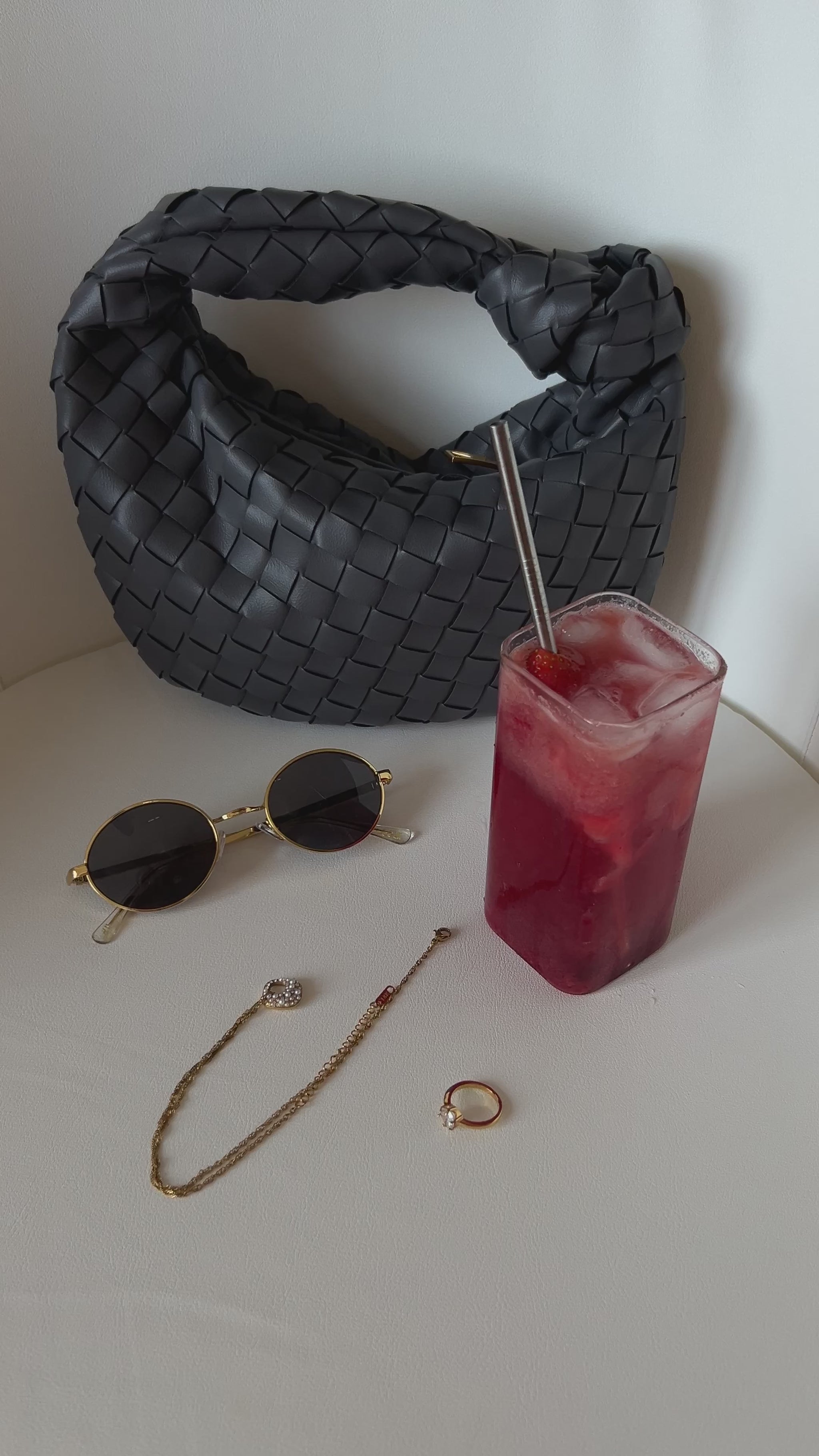 vacation bag woven knot vegan leather bag inspired by designer purse for Everyday 