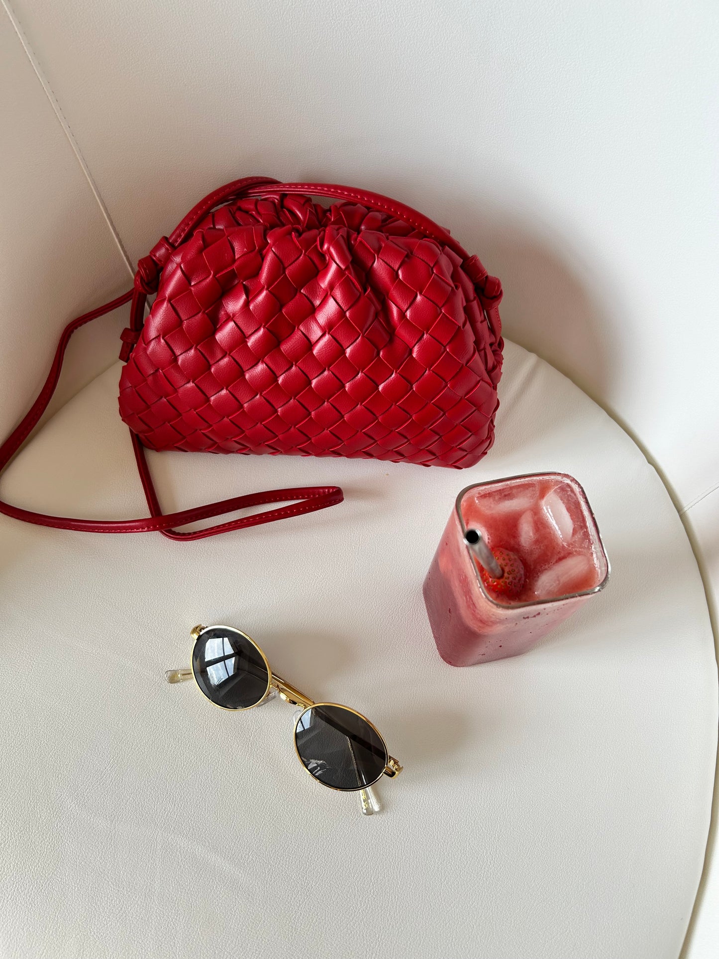 Dumpling Bag Red Mini Pouch for Women. Vegan Leather Bag for Women Designer Inspired Botte*a Red Bag Crossbody designer  inspired braid bag perefct birthday gift for her  mothers day gift knoten tasche pattybofficial luxury designer dupe